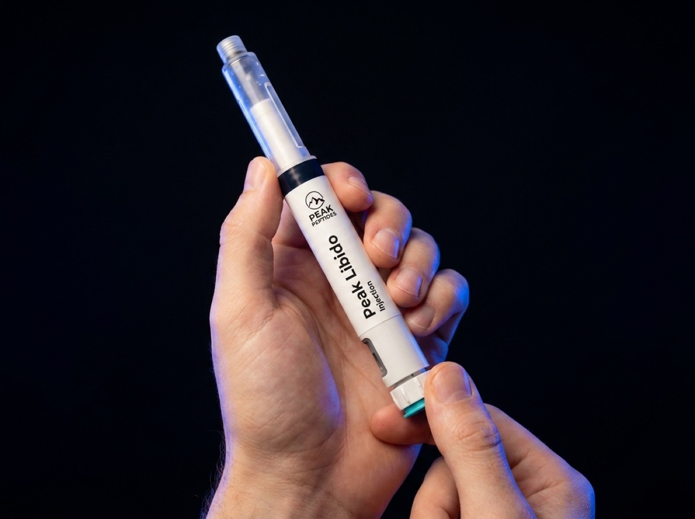 Peak Libido pen in hand