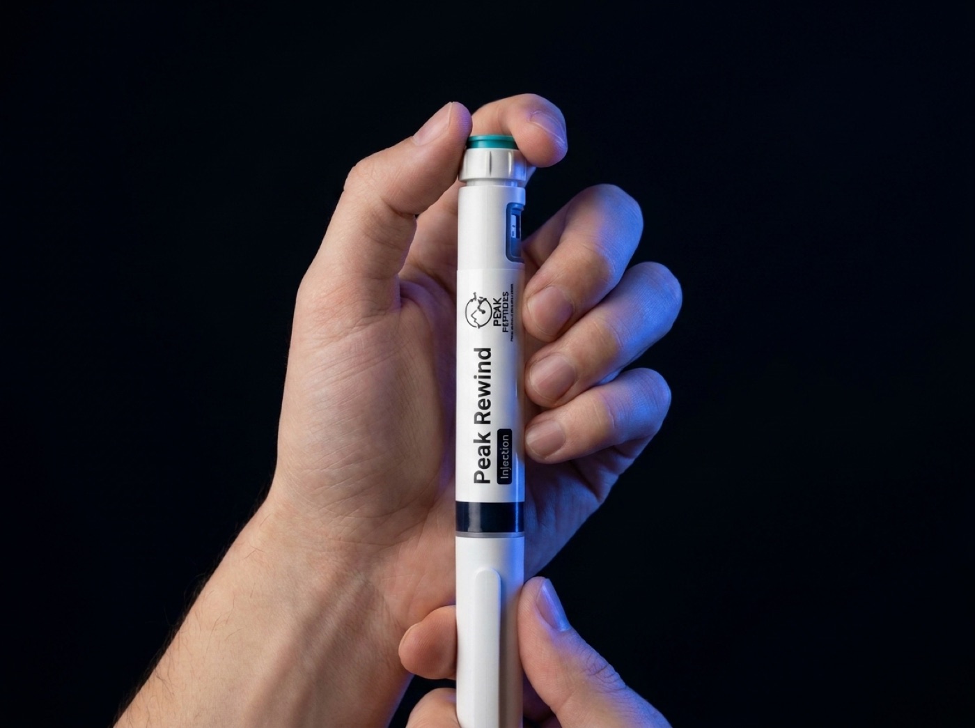 Peak Rewind pen in hand